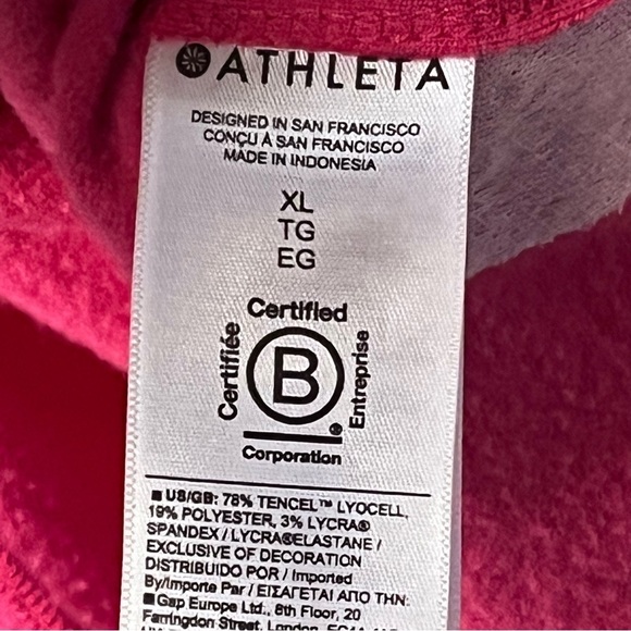 Athleta | Pink Super Soft Long Sleeve Thumbhole Sweatshirt, XL - Picture 8 of 9